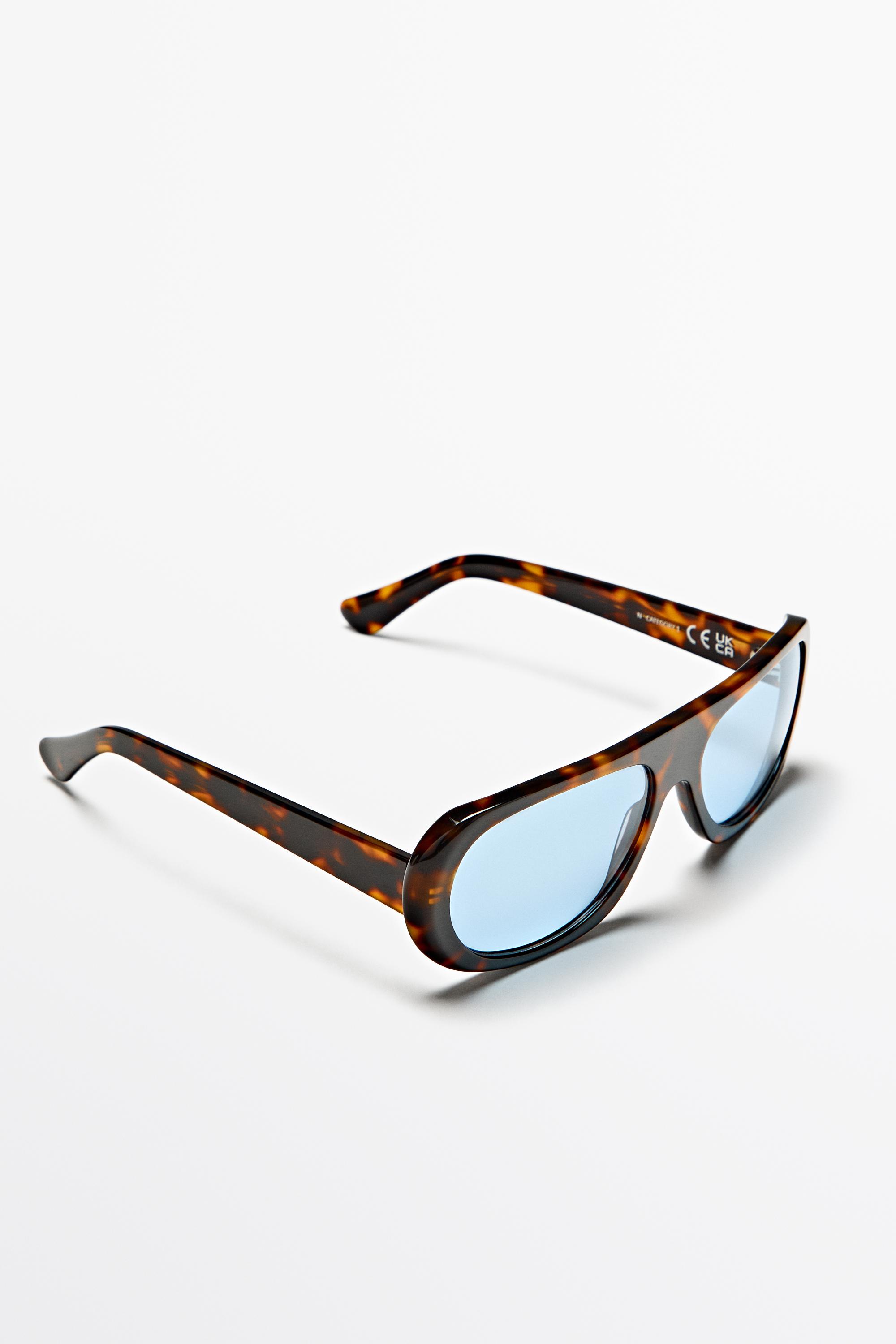 Lunettes de soleil larges effet écaille